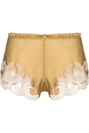 CARINE GILSON Calais-Caudry lace-trim silk shorts