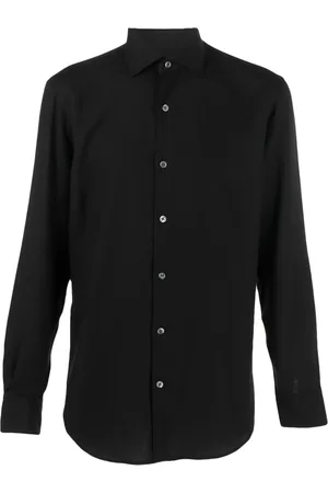 Ermenegildo Zegna Spread-collar cotton-cashmere shirt