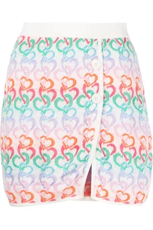 Marco Rambaldi Heart-embroidery knit skirt