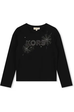 Michael Kors Rhinestoned-logo cotton T-shirt