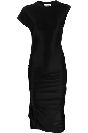 Paco rabanne Asymmetric draped midi dress
