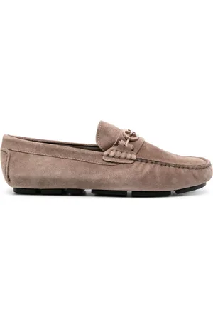 BALDININI Logo-plaque suede loafers