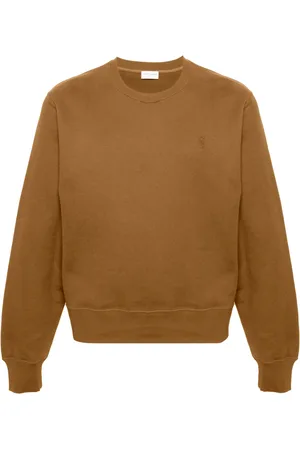 Saint Laurent Logo-embroidered cotton sweatshirt