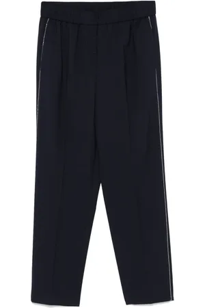 PESERICO SIGN Beaded-trim trousers