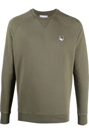 Maison Kitsuné Logo-patch crew-neck sweatshirt