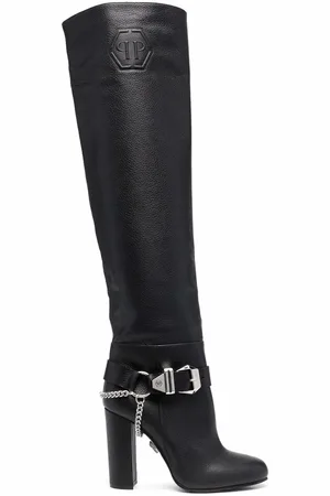 Philipp Plein Buckle-detail knee-high boots