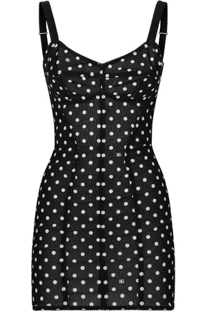 Dolce & Gabbana Polka-dot corset minidress
