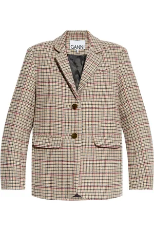 Ganni Checked blazer