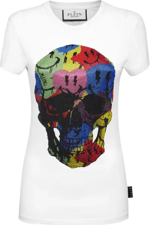 Philipp Plein Skull-print rhinestones-embellishment T-shirt