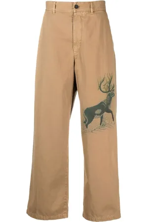 Incotex Graphic-print wide-leg trousers