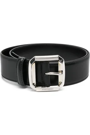 Alexander McQueen Logo-engraved buckle belt