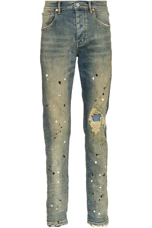 Purple Brand Paint splatter jeans