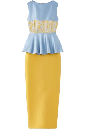 Destree Cy peplum-waist midi dress