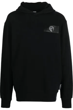 Philipp Plein Logo-patch long-sleeved hoodie