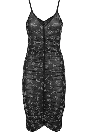 Philipp Plein Monogram tulle dress