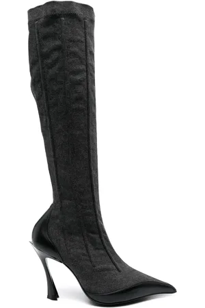 MUGLER 105mm bi-colour fang boots