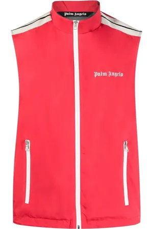 Palm Angels Logo-print stripe-trim zipped gilet