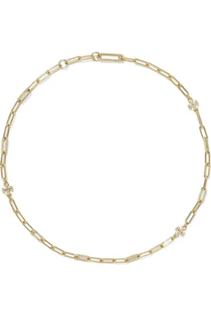 Tory Burch Good Luck Chain Pave necklace