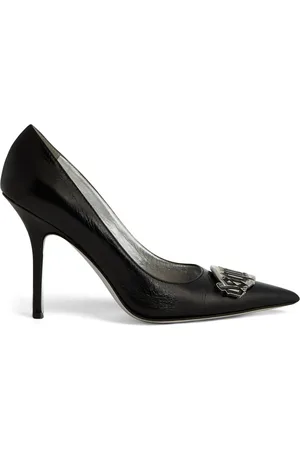 Dsquared2 100mm logo-plaque leather pumps