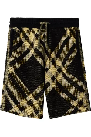 Burberry Check-print knitted shorts