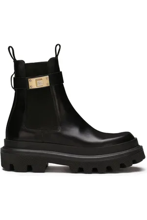 Dolce & Gabbana Branded-strap leather Chelsea boots