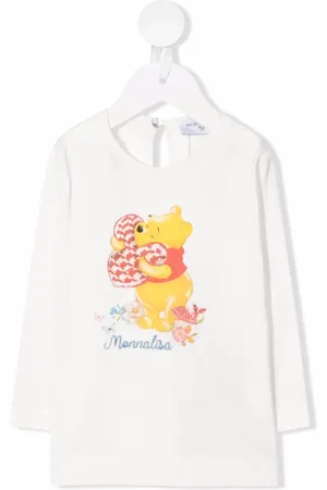 MONNALISA X Winnie the Pooh logo-embroidered T-shirt