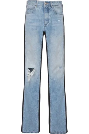 Balmain Knit-panel denim jeans