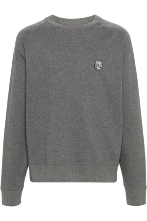 Maison Kitsuné Fox-patch cotton sweatshirt