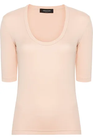 Fabiana Filippi Beaded-trim stretch-cotton top