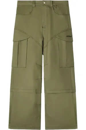 OFF-WHITE Embroidered cargo straight trousers
