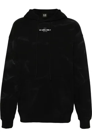 44 Label Group Logo-print faded-effect hoodie