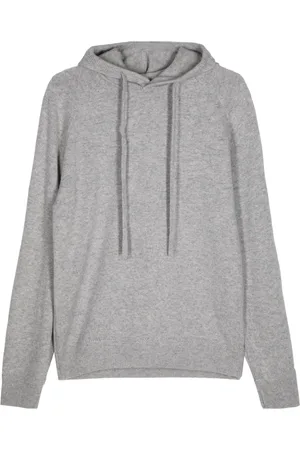 MAN ON THE BOON. Drawstring cashmere hoodie