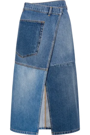 Serafini Asymmetric denim skirt