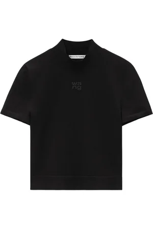 Alexander Wang Logo-embossed knitted top
