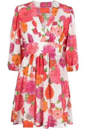 La DoubleJ Floral-print V-neck dress