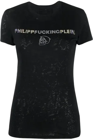 Philipp Plein Rhinestone-embellished cotton T-shirt