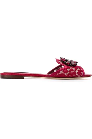 Dolce & Gabbana Rainbow Lace brooch-detail sandals