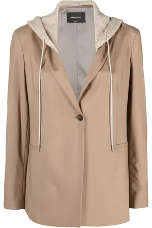 Fabiana Filippi Hooded single-breasted blazer