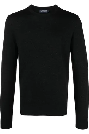 Hackett Herringbone jacquard wool jumper