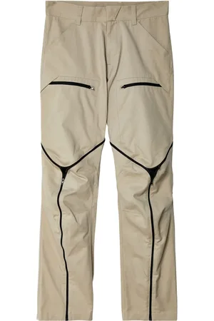 Olly Shinder Zip-detailing cotton straight-leg trousers