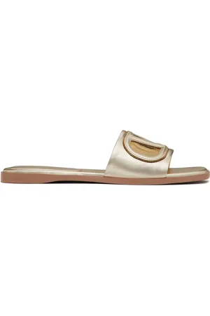 VALENTINO GARAVANI VLogo cut-out leather slides