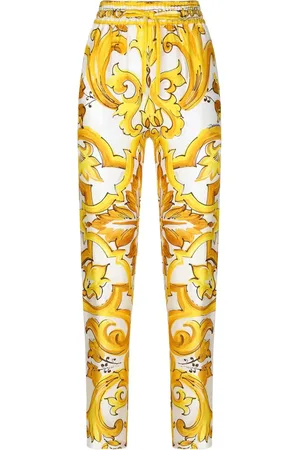 Dolce & Gabbana Drawstring-waist silk track pants