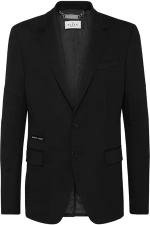 Philipp Plein Logo-patch twill blazer