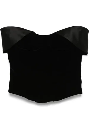 MUGLER Velvet corset top