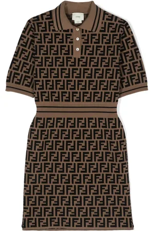 Fendi FF-print striped dress