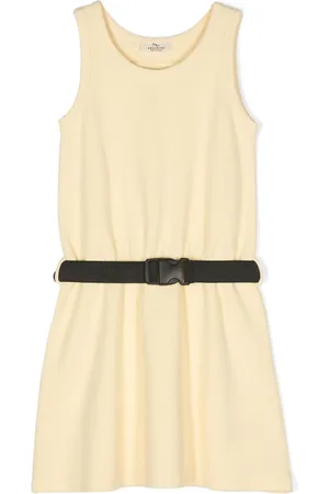 Le pandorine Sleeveless belted cotton dress