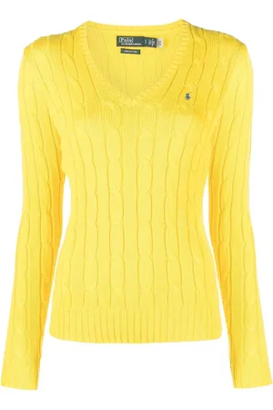 Ralph Lauren Kimberly cable knit V-neck jumper