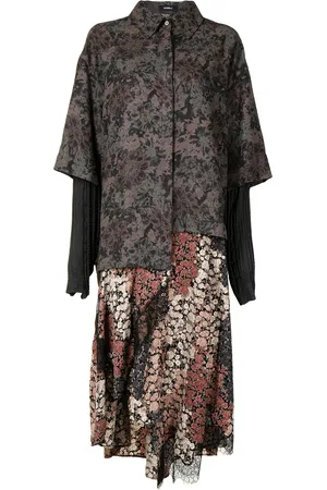 GOEN.J Floral-print layered dress