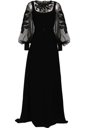 Saiid Kobeisy Beaded crepe maxi dress