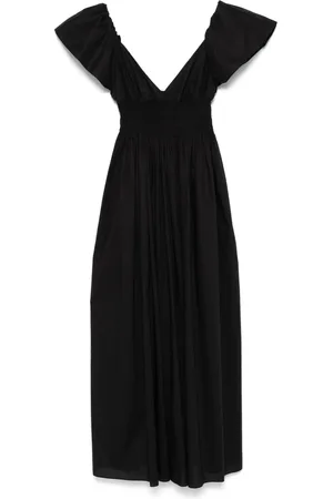 MATTEAU Flutter-sleeves midi dress